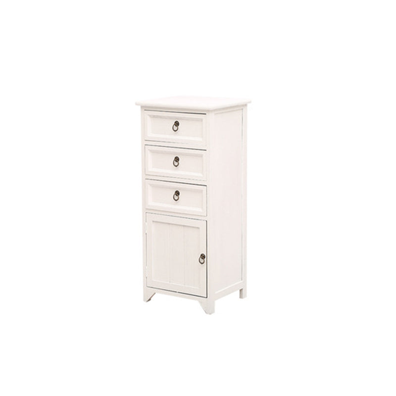 Industrial Bracket Legs Accent Cabinet with Door and Drawers Storage Cabinet White 3 Clearhalo 'Cabinets & Chests' 'cabinets_chests' 'furn' 'furn_cabinets_chests' 'Furniture' 'Living Room Furniture' 5754920