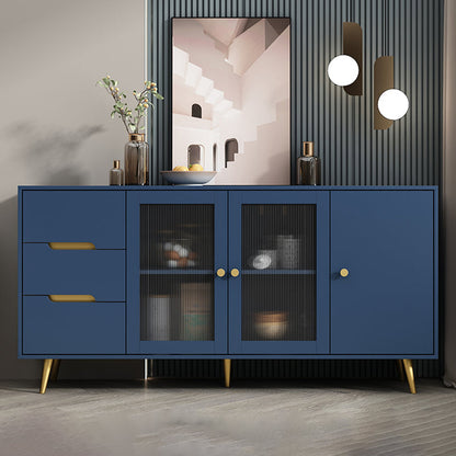 63" L Modern Accent Chest with 2-Drawer and 2-Door Wood Chest Blue Clearhalo 'Cabinets & Chests' 'cabinets_chests' 'furn' 'furn_cabinets_chests' 'Furniture' 'Living Room Furniture' 5754985