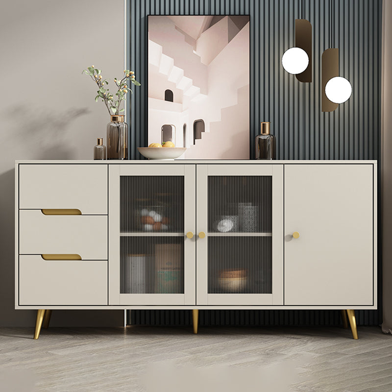 63" L Modern Accent Chest with 2-Drawer and 2-Door Wood Chest Champagne Clearhalo 'Cabinets & Chests' 'cabinets_chests' 'furn' 'furn_cabinets_chests' 'Furniture' 'Living Room Furniture' 5754987