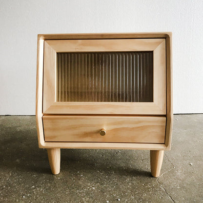 Tiroir de nuit en bois massif moderne Rangement de nombres de nuit avec les jambes