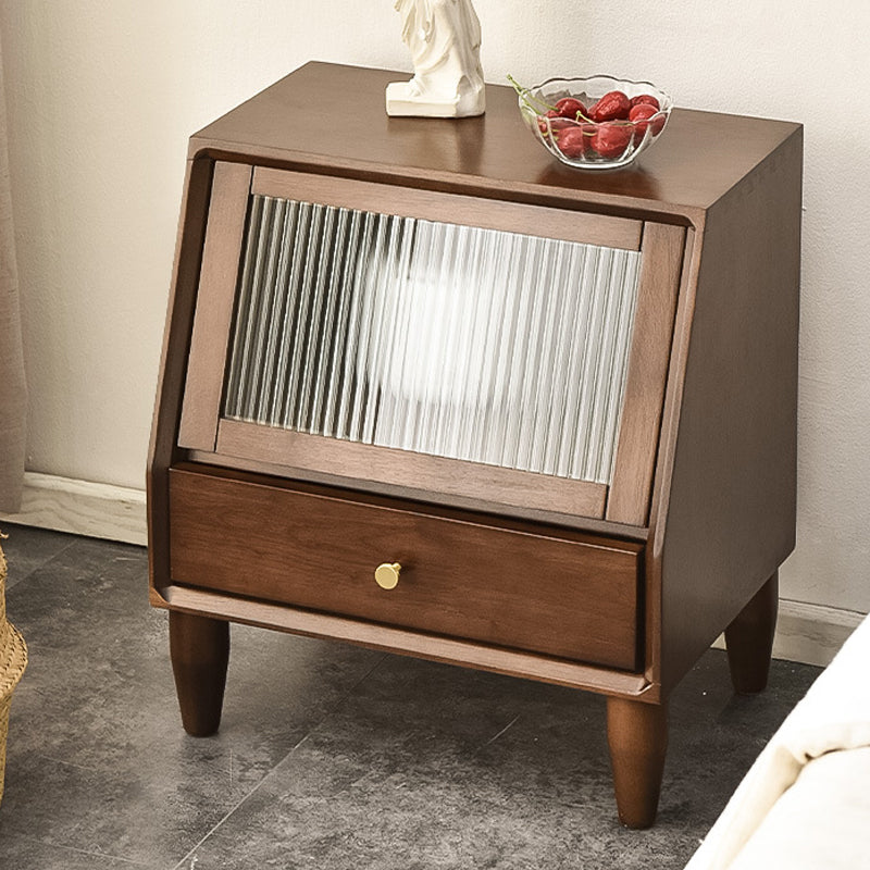 Tiroir de nuit en bois massif moderne Rangement de nombres de nuit avec les jambes
