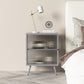 Cabinets Included Bed Nightstand Modern Shelves Bedside Cabinet Glass Door Clearhalo 'Bedroom Furniture' 'furn' 'furn_night_stand' 'Furniture' 'night_stand' 'Nightstands' 5755046