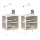 Cabinets Included Bed Nightstand Modern Shelves Bedside Cabinet Glass Door White 2 Piece Set Clearhalo 'Bedroom Furniture' 'furn' 'furn_night_stand' 'Furniture' 'night_stand' 'Nightstands' 5755048