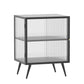 Cabinets Included Bed Nightstand Modern Shelves Bedside Cabinet Glass Door Clearhalo 'Bedroom Furniture' 'furn' 'furn_night_stand' 'Furniture' 'night_stand' 'Nightstands' 5755053