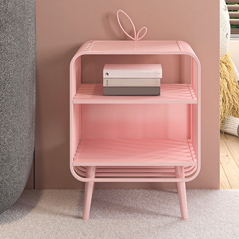 Table de nuit de nuit ouverte contemporaine avec 2 étagères