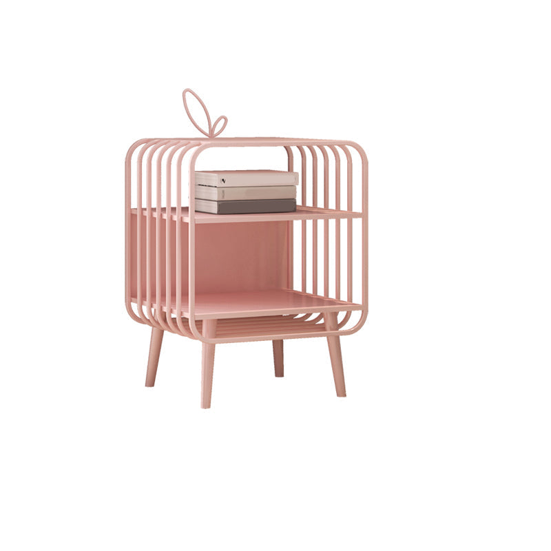 Table de nuit de nuit ouverte contemporaine avec 2 étagères