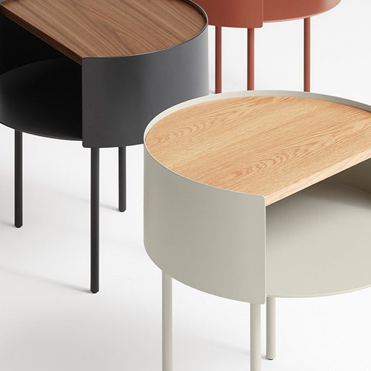 Comodino di ferro e comodino in legno comodino a letto contemporaneo