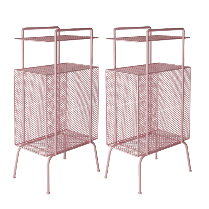 Metalen glamour bed nachtkastje open opbergpoten inbegrepen nachttafel planken