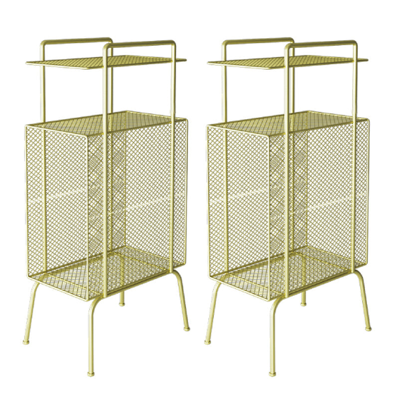 Metalen glamour bed nachtkastje open opbergpoten inbegrepen nachttafel planken