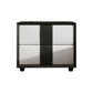 Rectangular Two Drawer Nightstand Contemporary 15.7" H Night Table Black White 1 Piece Clearhalo 'Bedroom Furniture' 'furn' 'furn_night_stand' 'Furniture' 'night_stand' 'Nightstands' 5755142