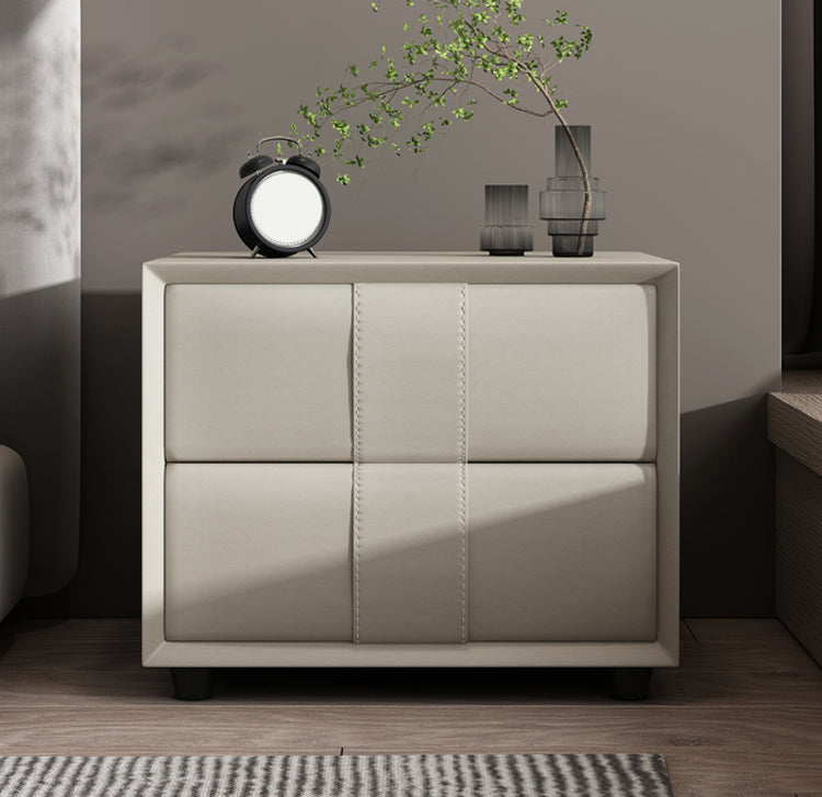 Rectangular Two Drawer Nightstand Contemporary 15.7" H Night Table Clearhalo 'Bedroom Furniture' 'furn' 'furn_night_stand' 'Furniture' 'night_stand' 'Nightstands' 5755143