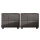 Rectangular Two Drawer Nightstand Contemporary 15.7" H Night Table Dark Gray 2 Piece Set Clearhalo 'Bedroom Furniture' 'furn' 'furn_night_stand' 'Furniture' 'night_stand' 'Nightstands' 5755145