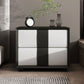 Rectangular Two Drawer Nightstand Contemporary 15.7" H Night Table Clearhalo 'Bedroom Furniture' 'furn' 'furn_night_stand' 'Furniture' 'night_stand' 'Nightstands' 5755147