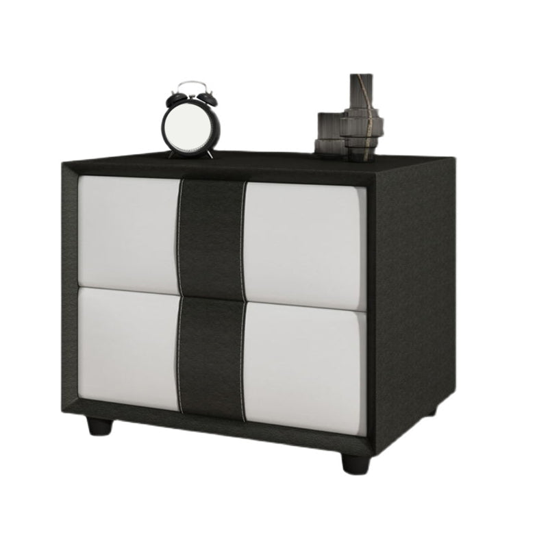Rectangular Two Drawer Nightstand Contemporary 15.7" H Night Table Clearhalo 'Bedroom Furniture' 'furn' 'furn_night_stand' 'Furniture' 'night_stand' 'Nightstands' 5755149