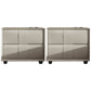 Rectangular Two Drawer Nightstand Contemporary 15.7" H Night Table Off-White 2 Piece Set Clearhalo 'Bedroom Furniture' 'furn' 'furn_night_stand' 'Furniture' 'night_stand' 'Nightstands' 5755150