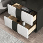 Rectangular Two Drawer Nightstand Contemporary 15.7" H Night Table Clearhalo 'Bedroom Furniture' 'furn' 'furn_night_stand' 'Furniture' 'night_stand' 'Nightstands' 5755152