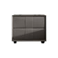Rectangular Two Drawer Nightstand Contemporary 15.7" H Night Table Dark Gray 1 Piece Clearhalo 'Bedroom Furniture' 'furn' 'furn_night_stand' 'Furniture' 'night_stand' 'Nightstands' 5755160