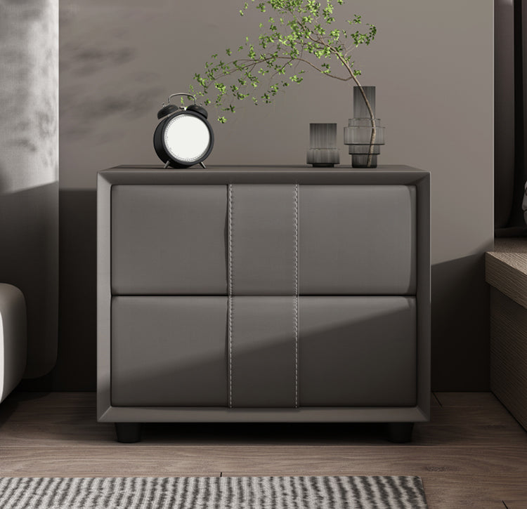 Rectangular Two Drawer Nightstand Contemporary 15.7" H Night Table Clearhalo 'Bedroom Furniture' 'furn' 'furn_night_stand' 'Furniture' 'night_stand' 'Nightstands' 5755161