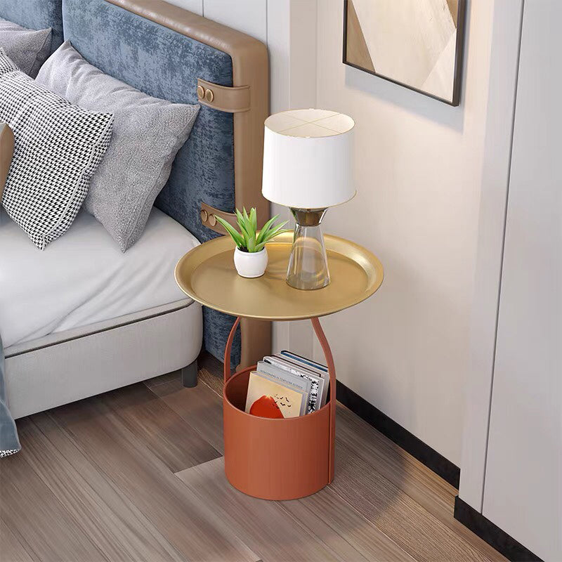 Table de nuit à étagère inférieure glamour ouvrir la table de chevet de table accent de rangement