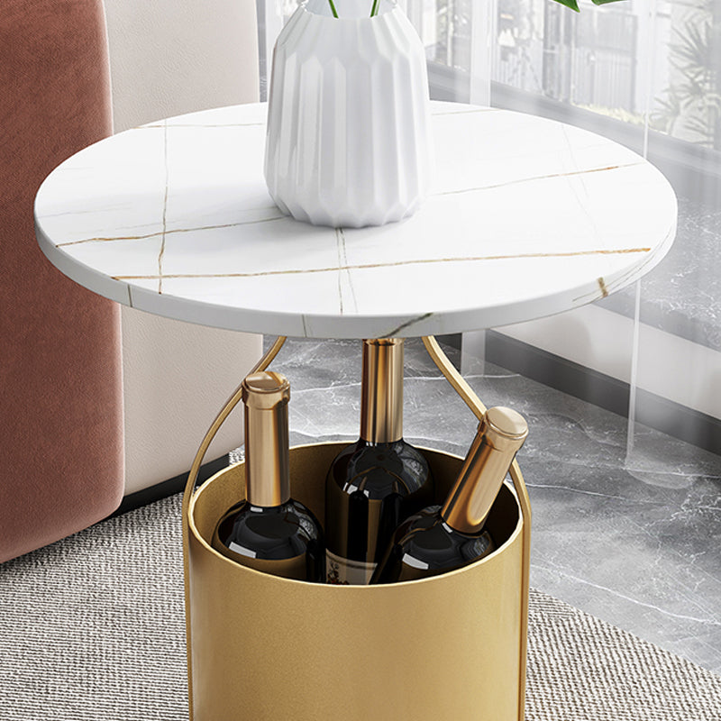 Table de nuit à étagère inférieure glamour ouvrir la table de chevet de table accent de rangement