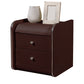 Rectangular 2 Drawers Nightstand Contemporary 18.9" H Night Table