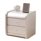 Rectangular 2 Drawers Nightstand Contemporary 18.9" H Night Table
