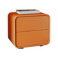 Mesa de 2 cajones de estilo contemporáneo Marco de madera maciza de cuero Nightsand