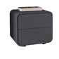 Mesa de 2 cajones de estilo contemporáneo Marco de madera maciza de cuero Nightsand