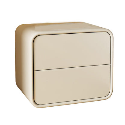 Mesa de 2 cajones de estilo contemporáneo Marco de madera maciza de cuero Nightsand