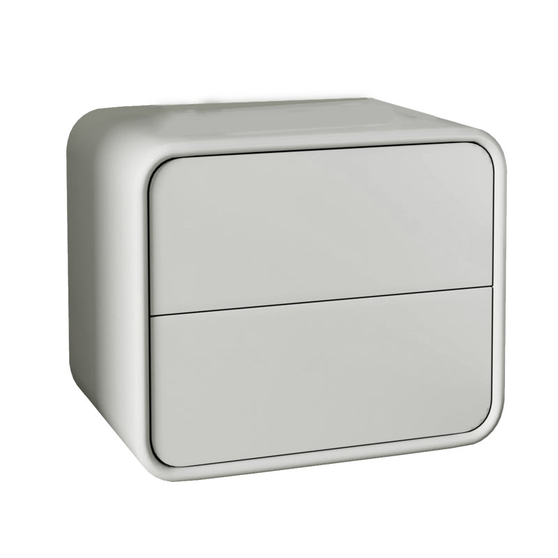 Mesa de 2 cajones de estilo contemporáneo Marco de madera maciza de cuero Nightsand