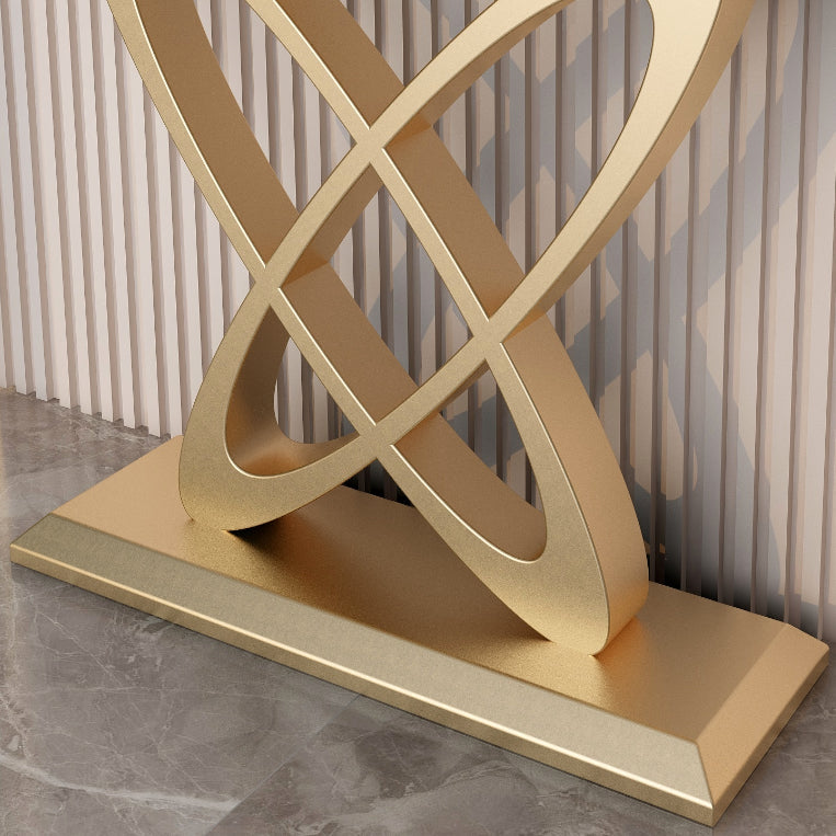 Tavolo console a mezza luna contemporanea con tavolo di accento di base del piedistallo