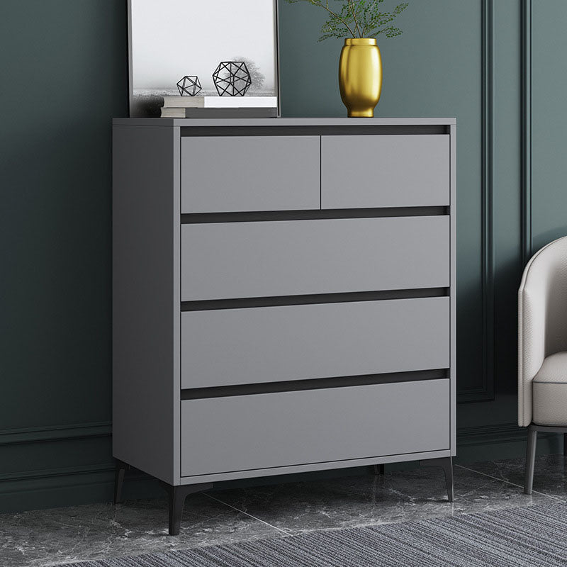Modern Gray Storage Chest Soft-Close Drawers Wood Dresser for Bedroom Clearhalo 'Bedroom Furniture' 'Dressers & Chests' 'dressers_chests' 'furn' 'furn_dressers_chests' 'Furniture' 5755501