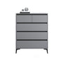 Modern Gray Storage Chest Soft-Close Drawers Wood Dresser for Bedroom https: res.litfad.com site img item 2022 08 03 5755503 1200x1200.jpg Clearhalo 'Bedroom Furniture' 'Dressers & Chests' 'dressers_chests' 'furn' 'furn_dressers_chests' 'Furniture' 5755503