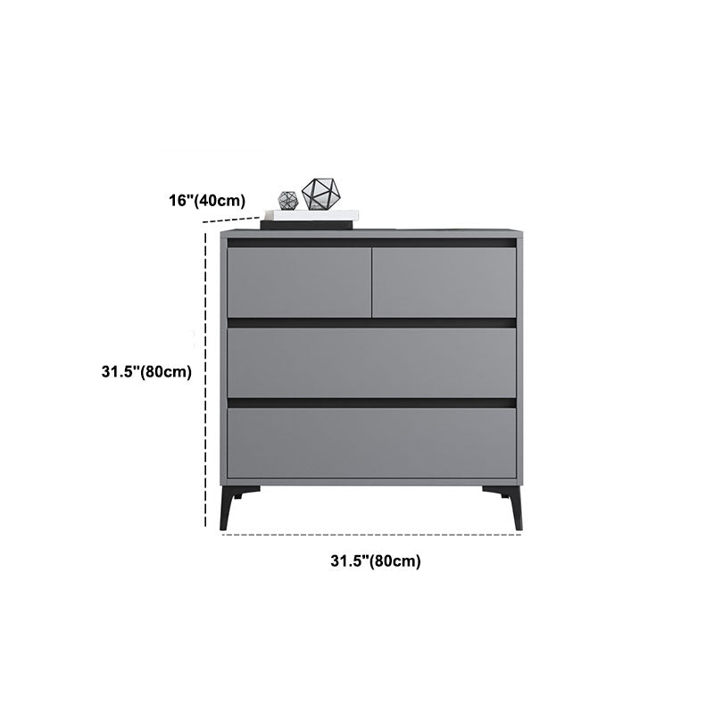 Modern Gray Storage Chest Soft-Close Drawers Wood Dresser for Bedroom Clearhalo 'Bedroom Furniture' 'Dressers & Chests' 'dressers_chests' 'furn' 'furn_dressers_chests' 'Furniture' 5755516