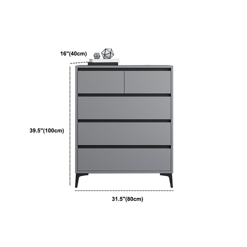 Modern Gray Storage Chest Soft-Close Drawers Wood Dresser for Bedroom Clearhalo 'Bedroom Furniture' 'Dressers & Chests' 'dressers_chests' 'furn' 'furn_dressers_chests' 'Furniture' 5755517