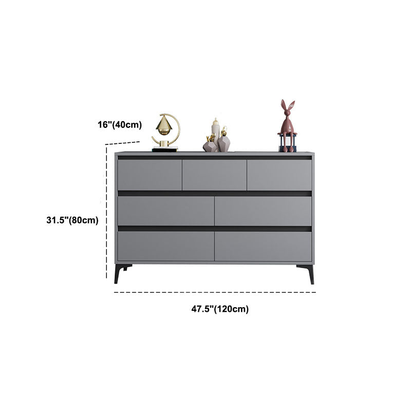 Modern Gray Storage Chest Soft-Close Drawers Wood Dresser for Bedroom Clearhalo 'Bedroom Furniture' 'Dressers & Chests' 'dressers_chests' 'furn' 'furn_dressers_chests' 'Furniture' 5755518