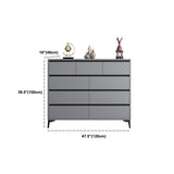 Modern Gray Storage Chest Soft-Close Drawers Wood Dresser for Bedroom