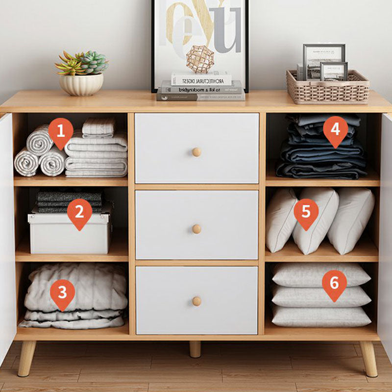 Contemporary Chest Horizontal Combo Dresser with Door for Home