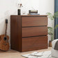Contemporary Wood Storage Chest Dresser Bedroom Vertical Dresser 24"L x 16"W x 27"H Walnut Clearhalo 'Bedroom Furniture' 'Dressers & Chests' 'dressers_chests' 'furn' 'furn_dressers_chests' 'Furniture' 5755621