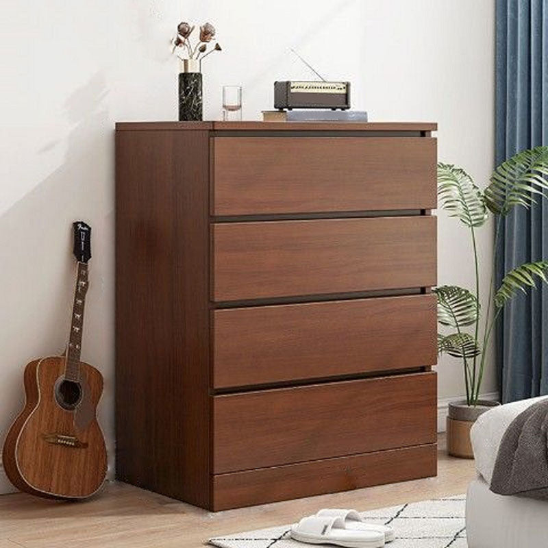 Contemporary Wood Storage Chest Dresser Bedroom Vertical Dresser 24"L x 16"W x 35"H Walnut Clearhalo 'Bedroom Furniture' 'Dressers & Chests' 'dressers_chests' 'furn' 'furn_dressers_chests' 'Furniture' 5755633