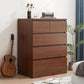 Contemporary Wood Storage Chest Dresser Bedroom Vertical Dresser 24"L x 16"W x 35"H Coffee Clearhalo 'Bedroom Furniture' 'Dressers & Chests' 'dressers_chests' 'furn' 'furn_dressers_chests' 'Furniture' 5755635
