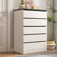 Contemporary Wood Storage Chest Dresser Bedroom Vertical Dresser 24"L x 16"W x 43"H White-Black Clearhalo 'Bedroom Furniture' 'Dressers & Chests' 'dressers_chests' 'furn' 'furn_dressers_chests' 'Furniture' 5755646