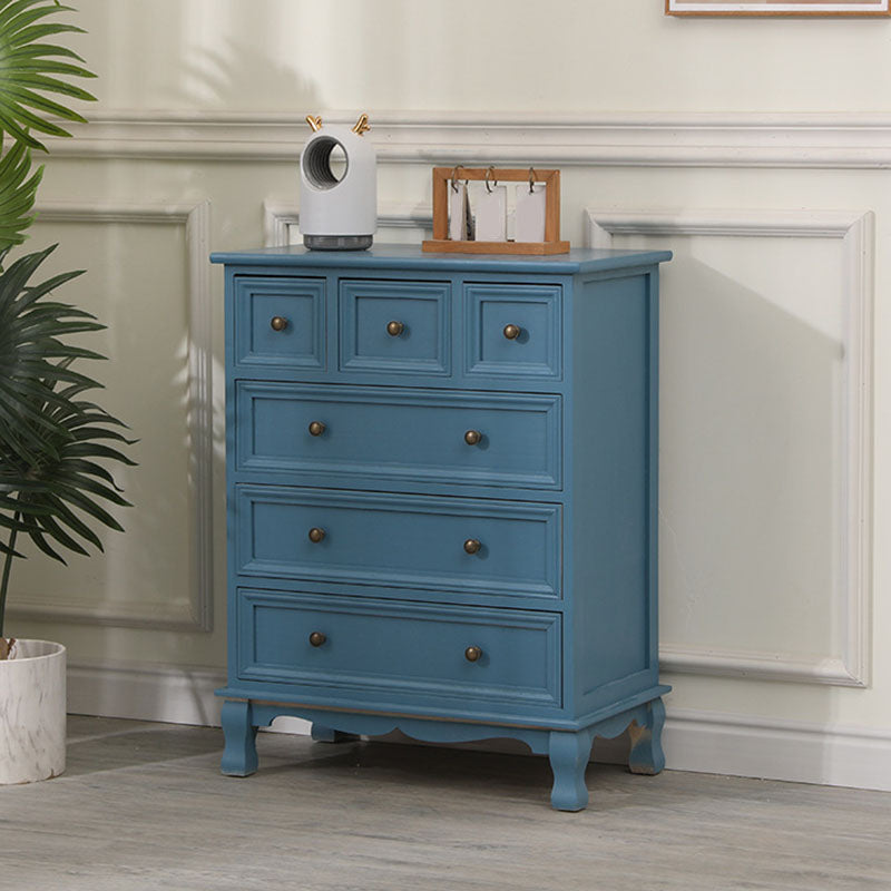 Contemporary Bedroom Storage Chest Dresser Solid Wood Dresser 24"L x 14"W x 31"H Blue Clearhalo 'Bedroom Furniture' 'Dressers & Chests' 'dressers_chests' 'furn' 'furn_dressers_chests' 'Furniture' 5755658
