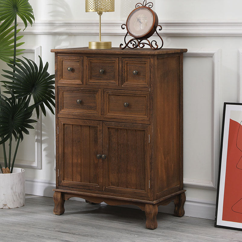 Contemporary Bedroom Storage Chest Dresser Solid Wood Dresser 24"L x 14"W x 33"H Coffee Clearhalo 'Bedroom Furniture' 'Dressers & Chests' 'dressers_chests' 'furn' 'furn_dressers_chests' 'Furniture' 5755669