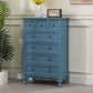 Contemporary Bedroom Storage Chest Dresser Solid Wood Dresser 23.6"L x 13.8"W x 37.4"H Blue Clearhalo 'Bedroom Furniture' 'Dressers & Chests' 'dressers_chests' 'furn' 'furn_dressers_chests' 'Furniture' 5755674