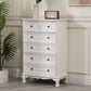 Contemporary Bedroom Storage Chest Dresser Solid Wood Dresser 23.6"L x 13.8"W x 37.4"H White Clearhalo 'Bedroom Furniture' 'Dressers & Chests' 'dressers_chests' 'furn' 'furn_dressers_chests' 'Furniture' 5755677