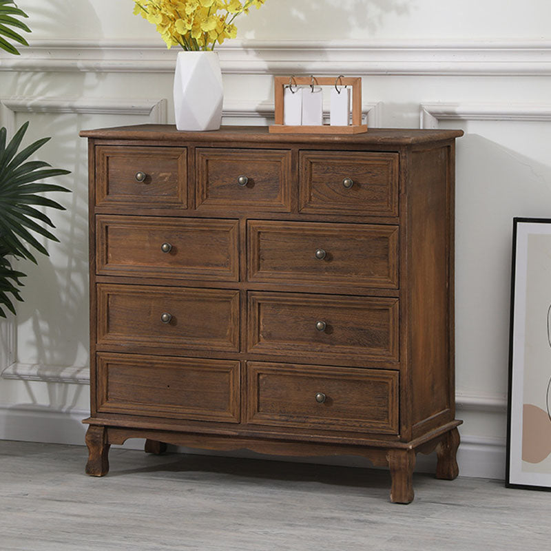Contemporary Bedroom Storage Chest Dresser Solid Wood Dresser 31.5"L x 14"W x 31"H Coffee Clearhalo 'Bedroom Furniture' 'Dressers & Chests' 'dressers_chests' 'furn' 'furn_dressers_chests' 'Furniture' 5755680