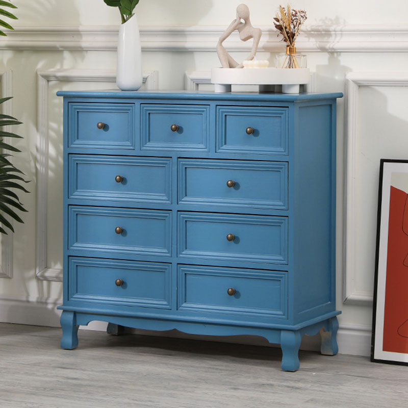 Contemporary Bedroom Storage Chest Dresser Solid Wood Dresser 31.5"L x 14"W x 31"H Blue Clearhalo 'Bedroom Furniture' 'Dressers & Chests' 'dressers_chests' 'furn' 'furn_dressers_chests' 'Furniture' 5755681