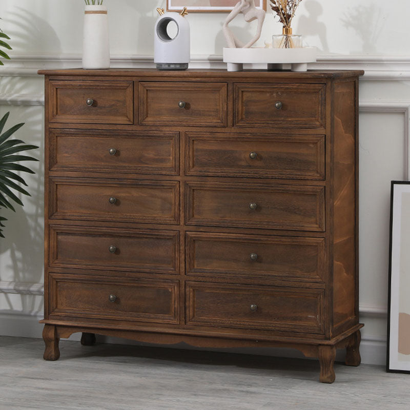 Contemporary Bedroom Storage Chest Dresser Solid Wood Dresser 39"L x 14"W x 37"H Coffee Clearhalo 'Bedroom Furniture' 'Dressers & Chests' 'dressers_chests' 'furn' 'furn_dressers_chests' 'Furniture' 5755686