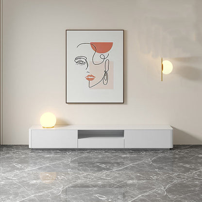 Contemporary TV Console White Wooden TV Media Stand for Living Room 71"L x 16"W x 14"H Wood Clearhalo 'furn' 'furn_tv_stands_entertainment_centers' 'Furniture' 'Living Room Furniture' 'TV Stands & Entertainment Centers' 'TV Stands & Media Storage Furniture' 'tv_stands_entertainment_centers' 5755701
